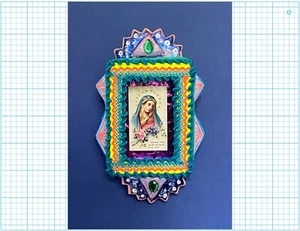 Handmade Mexican style Nicho, assemblage wall art Christmas/Birthday gift. no.11 - Picture 1 of 6
