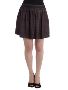 GF FERRE Women Purple Mini Skirt Viscose A-Line Ruffled Stretch Casual Bodycon - Picture 1 of 7