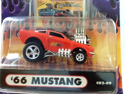 MUSCLE MACHINES CARTOONS 1966 FORD MUSTANG  1/64 DIECAST - 66 MUSTANG  - - Image 1 of 3