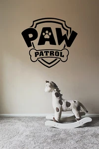 Paw Patrol Logo Wall Art Sticker Decal Bedroom Vinyl Kids - Picture 1 of 3