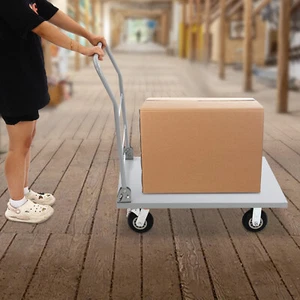 220 Pfund klappbarer Plattformwagen Rollpritschenwagen Handplattformwagen Schiebewagen - Bild 1 von 13