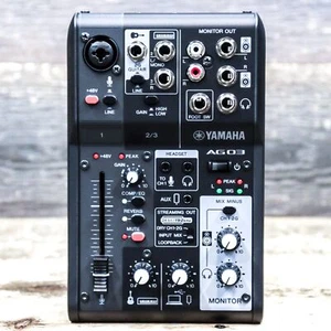 Yamaha AG03MK2 Black 3-Channel Live Streaming Loopback Audio USB Mixer Interface - Picture 1 of 8