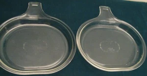 LOT OF 2 CORNING PYREX GRAB-IT MICRO WAVE DISH TRAY LID 600-B A-18 CLEAR GLASS - Picture 1 of 4