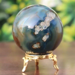 Natural Ocean Jasper Sphere Ball Stone Natural Crystals Balls Home Decoration - Picture 1 of 11