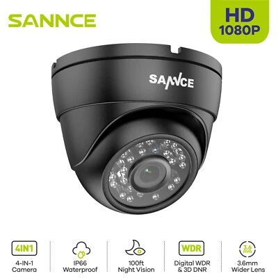 SANNCE 4 en 1 Full HD 1080P Video CCTV Cámara de Seguridad Exterior IR Visión Nocturna Foto 1 de 4