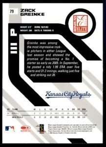 2005 Donruss Elite Zack Greinke Baseball Cards #79