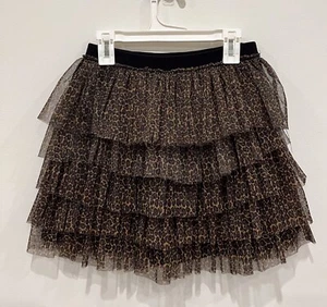 ZARA KIDS GIRLS LEOPARD PRINT TULLE TIERED SKIRT SIZE 11-12 $25.90 - Picture 1 of 15