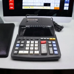 Sharp EL-2196BL 2 Color Desktop Printing Financial Calculator - TESTED - CLEAN - Picture 1 of 8
