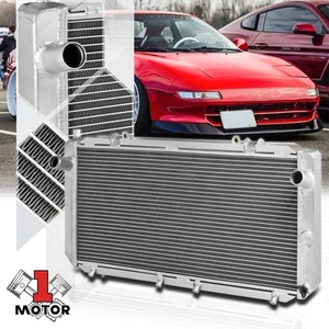 Radiador de refrigeración de rendimiento de 2 filas de aluminio para 90-95 Toyota MR2 SW20 MT - Imagen 1 de 10