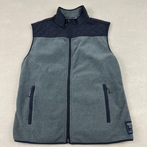Southern Tide Weste Herren Medium Navy Gesteppt Fleece Full Zip Outdoor Freizeit M - Bild 1 von 9