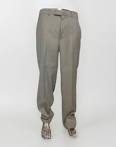 NEW Savane Dress Pants Men's 34x32 Gray Tightrope Tailored 2U Flex Waist No Iron - Picture 1 of 8
