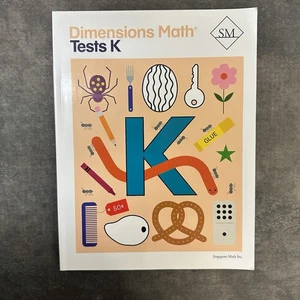 Dimensions Math Tests K Singapore Math Inc. Homeschool Workbook Paperback - Picture 1 of 6