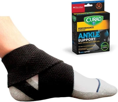 Curad Adjustable Wrap-Around Ankle Support with Open Heel - Image 1 of 4