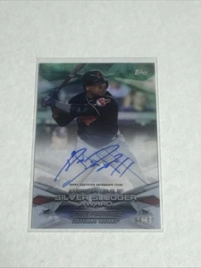 2018 Topps Silver Slugger Jose Ramirez 34/99 ON CARD DOUBLE AUTO ERROR #MLBAA-JR - Picture 1 of 2
