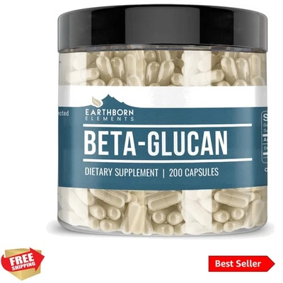 Cápsulas de beta glucano puro - 200 unidades para apoyo a la salud inmunológica, sin gluten Foto 1 de 4