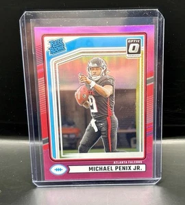 2024 Panini Donruss Michael Penix Jr RC Pink Prizm Optic Preview #308 Falcons - Bild 1 von 2