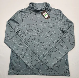 Neu mit Etikett Under Armour Trichterausschnitt Damen L Basisschicht grün topografischer Tarnmuster - Bild 1 von 5