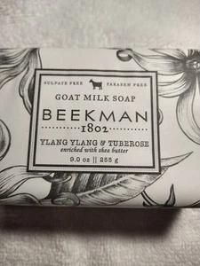 NEW* Beekman 1802 Goat Milk Soap. YLANG YLANG & TUBEROSEwith Shea Butter. 9oz. - Picture 1 of 4
