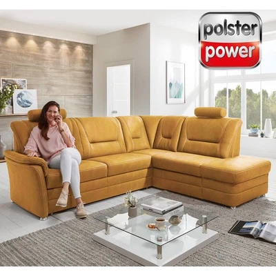polsterpower Ecksofa - gelb - Microfaser - mit Funktionen Sofa Wohnlandschaft - Bild 1 von 4
