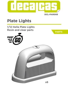 Decalcas Detail-Up Parts 1:12 Scale Hella Plate Lights Resin & Clear #DCL-PAR066 - Bild 1 von 6