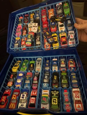 Racing Champions Winning Circle 1/64 NASCAR,  54 Cars; 1990’s With Vintage Case - Image 1 of 3