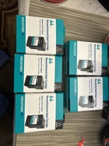 Lot of Five ( 5 ) Wexford Black Ink 64 Inkjet Cartridges NIB - Picture 1 of 11