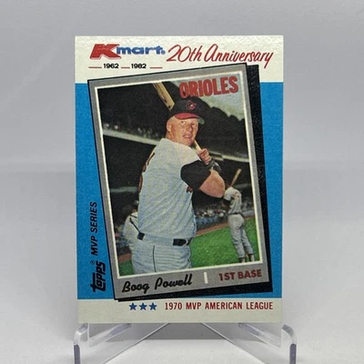 Boog Powell 1982 Topps MVP Series Kmart 20 aniversario #17 Baltimore Orioles Foto 1 de 4