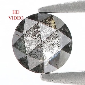 0.51 CT Natural Loose Rose Cut Diamond 5.20 MM Salt And Pepper Diamond LQ5981 - Picture 1 of 8