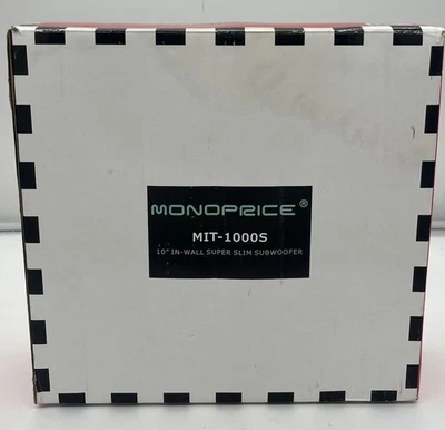 NUEVO en caja Monoprice MIT-1000S en pared subwoofer súper delgado 10” blanco Foto 1 de 4