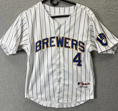 🔥 Camiseta Milwaukee Brewers Paul Molitor #4 Años 80 Majestuosa Juvenil Mujeres Niños Talla L Foto 1 de 4