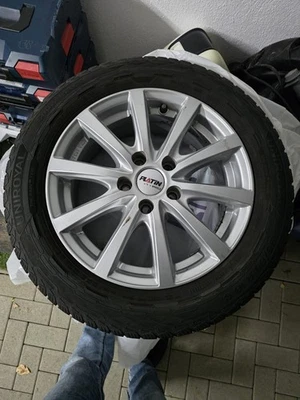 4 Stk. Winter Kompletträder Uniroyal 195/60R16 auf Alufelgen - Bild 1 von 4