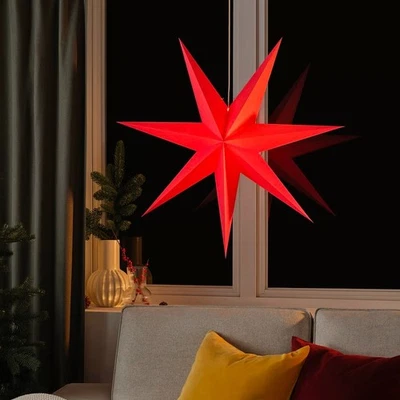 Ikea STRALA Star Light Pendant Lamp Shade, Red 35"  NEW 2025 - Image 1 of 4