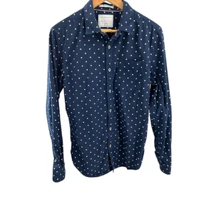 Travellers Collection On The Road Mens Button Down Shirt Star Print Medium - Picture 1 of 7