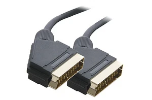 Cable de plomo de 1,5 M Scart a Scart 21 pines Conectores DORADOS - ENVIADOS HOY - Imagen 1 de 1