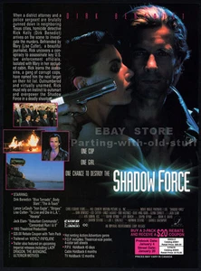 SHADOW FORCE__Original 1992 impresión comercial anuncio/promoción__DIRK BENEDICT__Cortador Lise - Imagen 1 de 1