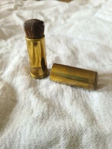 Cosmetic Makeup Blush Brush Vintage Brass Retractable Twist - Bild 1 von 4