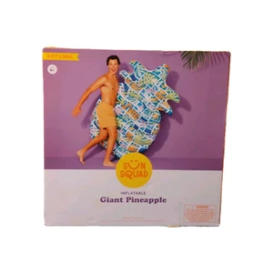 Sun Squad Inflatable Giant Pineapple Multicolor Pool Float 6 feet Ages 9+ - Picture 1 of 3