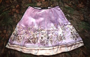 Falda plisada NEW YORK CITY DESIGN Co 100 % seda línea A debajo de la rodilla línea A talla 10 - Imagen 1 de 4