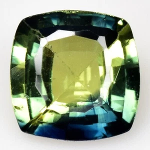 0.65 Ct & 5.5 mm_ NATURAL TEAL PARTY SAPPHIRE CUSHION CUT GEMSTONE NORMAL HEATED - Imagen 1 de 11