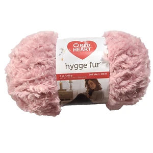 Red Heart Hygge Fur Yarn DUSTY LILAC 7oz Skein 260yds Pink - Picture 1 of 7