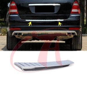 ❆ Chrome Rear Bumper Protector Guard Pad Trim For Mercedes X164 GL 2009-2012 - Bild 1 von 9
