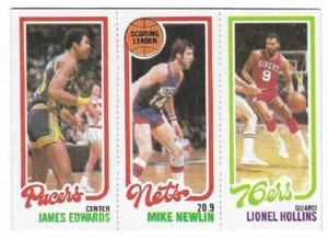Panel 36 1980-81 Topps Basketball Edwards #118 Newlin #153 Hollins #182 NM - MT