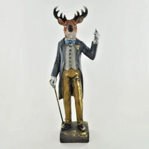 Hirsch Figur im adretten Country Gent Outfit Tiersatue (80654) - Bild 1 von 3