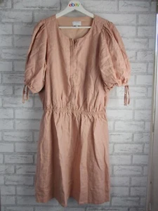 Witchery womens a-line dress soft pink cotton 16 short sleeve - Picture 1 of 9