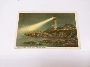 Postcard Portland Head Light By Night Portland Maine ME - Picture 1 of 3