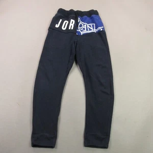 Jordan Sweatpants Boys Medium Sweats Elastic Waist Drawstring Navy Blue - Picture 1 of 12