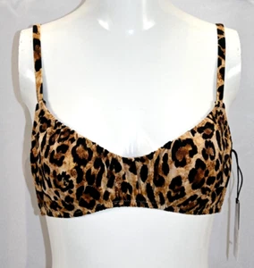 Shade & Shore animal print underwire bikini top NWT size 32B with removable pads - Picture 1 of 5