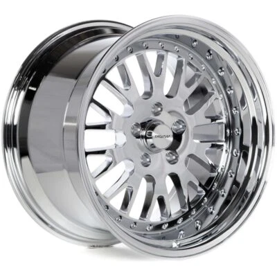 Circuit CP21 18x9.5 18x11 5x114.3 +20  CHROME Wheels Fits Mustang GT Cobra SN95 - Image 1 of 4