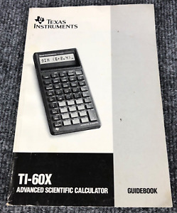 Vintage Texas Instruments TI-60X Guidebook 1991