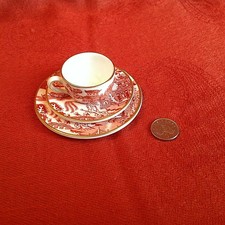 Tiny Willow Coalport Cup,Saucer,Plate Dolls House China